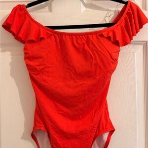 ORANGE VINCE CAMUTO SWIM SUIT 8 NWOT